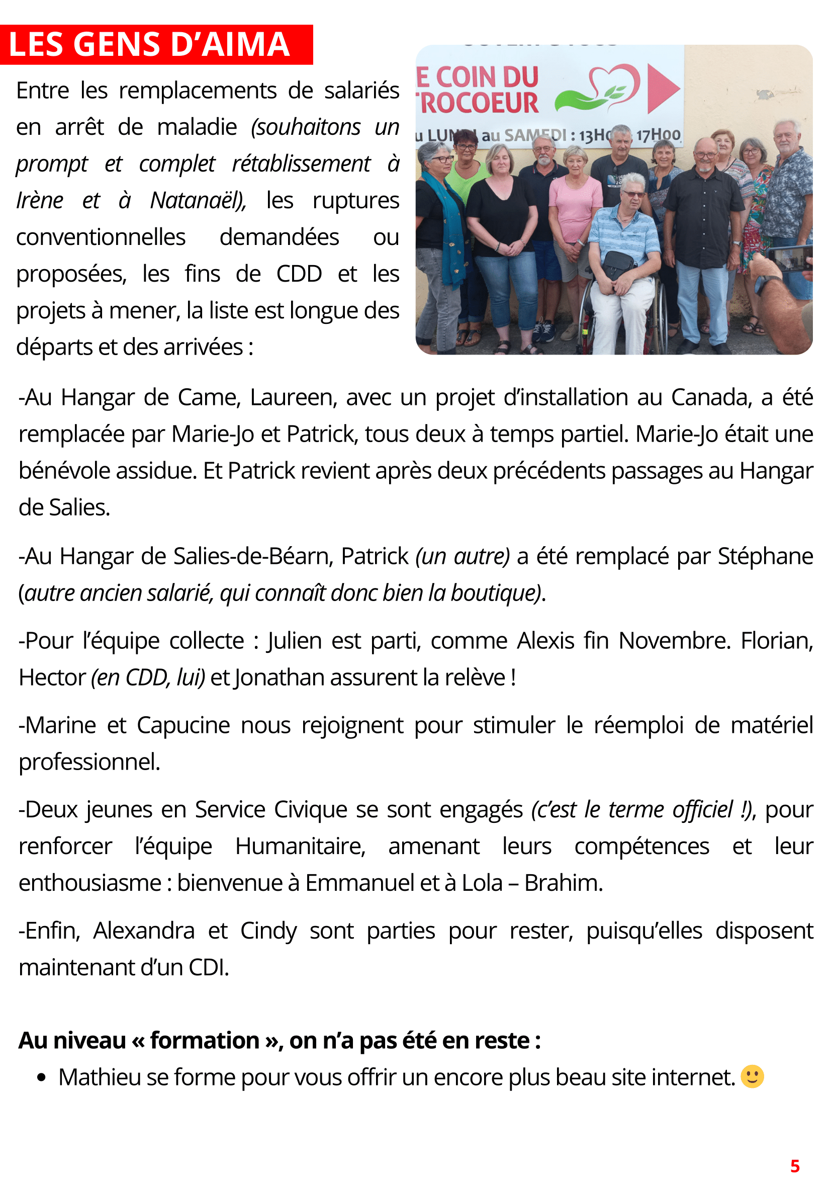 Les échos d’AIMA n°36-5