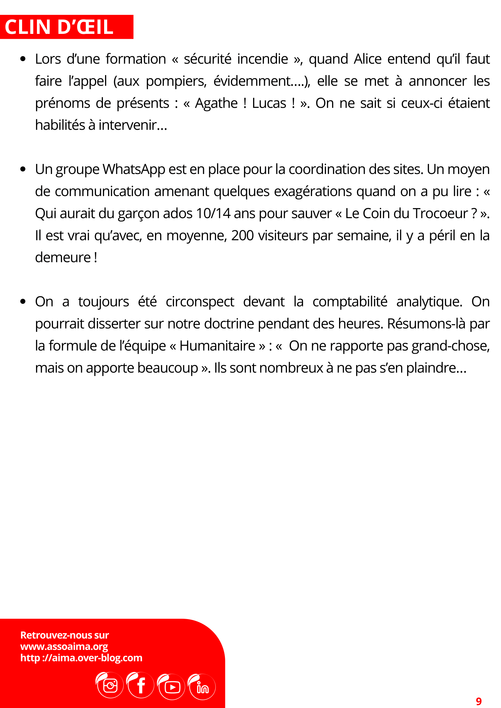 Les échos d’AIMA n°36-9